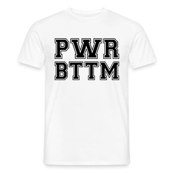 Power Bottom - passive sexual orientation - Männer T-Shirt - Weiß - Vorne - AI Model Male 178 dark (178cm)