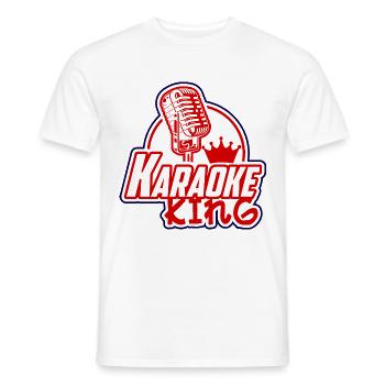 Karaoke King Karaoke King Gift Party Music - Men's T-Shirt - white - Front - AI Model Male 178 dark (178cm)