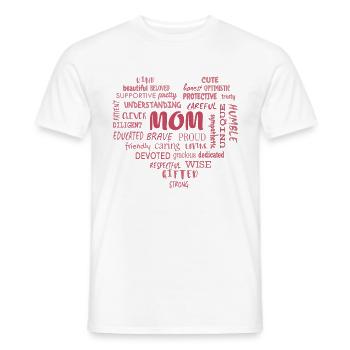 Beste Mutter Qualitäten und Mama Eigenschaften - Männer T-Shirt - Weiß - Vorne - AI Model Male 178 dark (178cm)