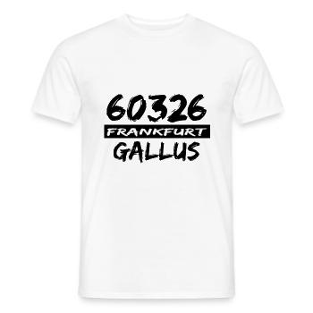 60326 Frankfurt Gallus - Männer T-Shirt - Weiß - Vorne - AI Model Male 178 dark (178cm)