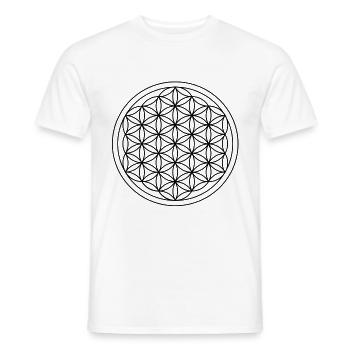 Flower of life - Männer T-Shirt - Weiß - Vorne - AI Model Male 178 dark (178cm)