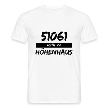 51061 Köln Höhenhaus - Männer T-Shirt - Weiß - Vorne - AI Model Male 178 dark (178cm)