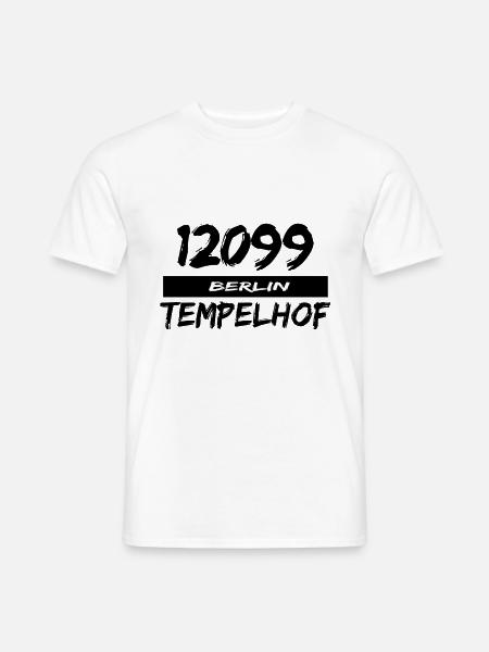12099 Berlin Tempelhof - Männer T-Shirt - Weiß