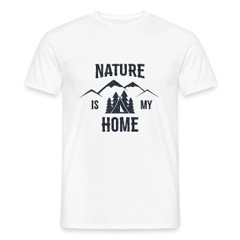 La nature est ma maison - T-shirt homme - blanc - Devant - AI Model Male 178 dark (178cm)