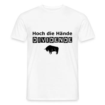 Dividenden Börse Shirt Hoch die Hände Dividende - Männer T-Shirt - Weiß - Vorne - AI Model Male 178 dark (178cm)