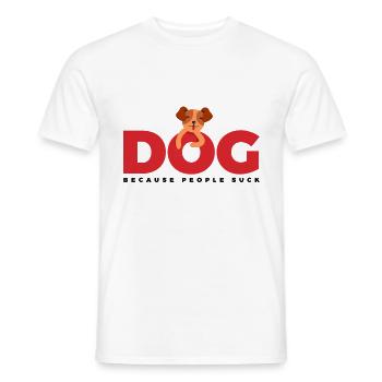 Toutous chemise animal - T-shirt homme - blanc - Devant - AI Model Male 178 dark (178cm)