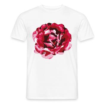 Rose Roses Flower Blossom Garden Nature Gift - Men's T-Shirt - white - Front - AI Model Male 178 dark (178cm)