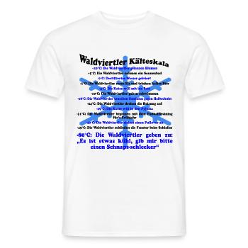 Waldviertler Kälteskala - Männer T-Shirt - Weiß - Vorne - AI Model Male 178 dark (178cm)
