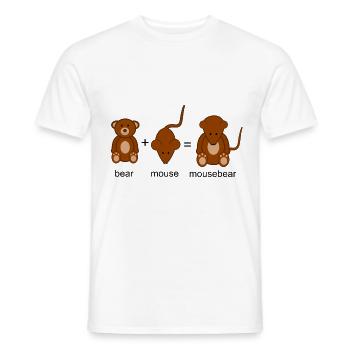 mausebär - T-shirt homme - blanc - Devant - AI Model Male 178 dark (178cm)