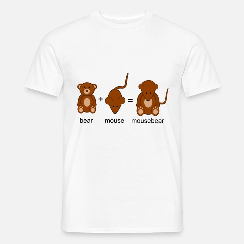 Mausebär - Männer T-Shirt - Weiß