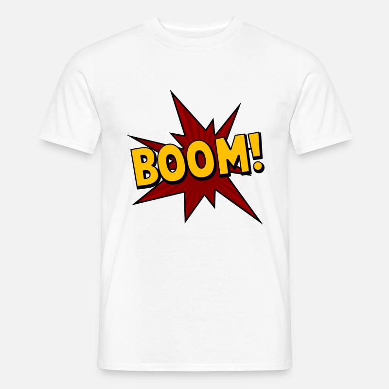 Boom! - Comic - Männer T-Shirt - Weiß
