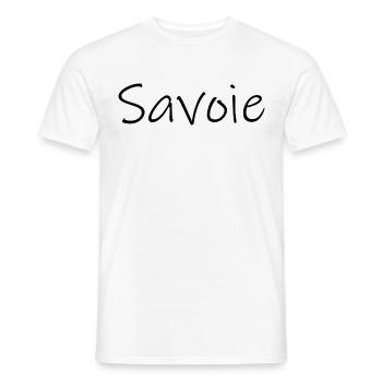 Savoie Typographie - T-shirt homme - blanc - Devant - AI Model Male 178 dark (178cm)