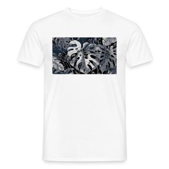 Monstera Pflanze Noir - Männer T-Shirt - Weiß - Vorne - AI Model Male 178 dark (178cm)