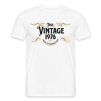 True Vintage 1976 Aged to Perfection Geschenkidee - Männer T-Shirt - Weiß - Vorne - AI Model Male 178 dark (178cm)
