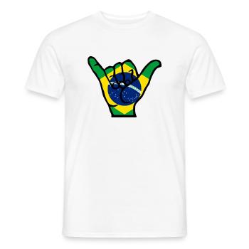 Hangloose, Brazilian Jiu-Jitsu, BJJ Shirt - T-shirt homme - blanc - Devant - AI Model Male 178 dark (178cm)