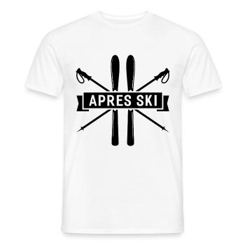 Apres Ski - - T-shirt homme - blanc - Devant - AI Model Male 178 dark (178cm)