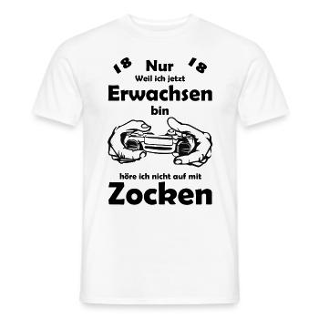 Gaming Shirt für den 18. Geburtstag - Männer T-Shirt - Weiß - Vorne - AI Model Male 178 dark (178cm)