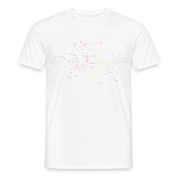 Berlin Karte U-Bahn Stationen - Männer T-Shirt - Weiß - Vorne - AI Model Male 178 dark (178cm)