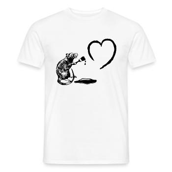 Brush Artist Rat - Men's T-Shirt - white - Front - AI Model Male 178 dark (178cm)