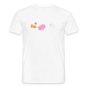 Je mange mes amis de ne pas végétalien végétarien - T-shirt homme - blanc - Devant - AI Model Male 178 dark (178cm)