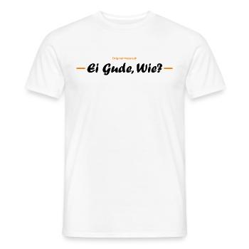 Egg Gude, how? - Men's T-Shirt - white - Front - AI Model Male 178 dark (178cm)