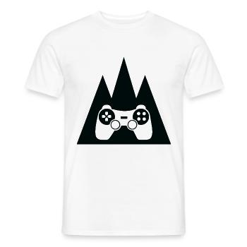 Triangle Mountain Game - GA - Men's T-Shirt - white - Front - AI Model Male 178 dark (178cm)