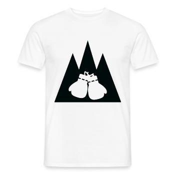 Gants de boxe Triangle Mountain - Bo - T-shirt homme - blanc - Devant - AI Model Male 178 dark (178cm)