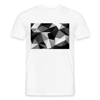 Polygon noir et blanc - T-shirt homme - blanc - Devant - AI Model Male 178 dark (178cm)
