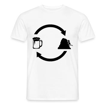 Bier loading Pfeile und Klettern 1 - - Männer T-Shirt - Weiß - Vorne - AI Model Male 178 dark (178cm)