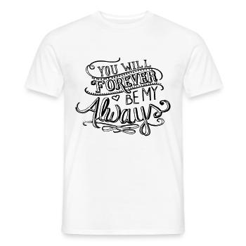 Pour toujours mon toujours - T-shirt homme - blanc - Devant - AI Model Male 178 dark (178cm)