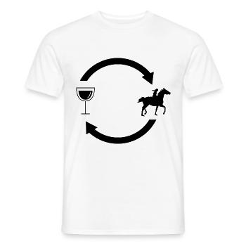 Flèches de chargement de vin et cheval 1 - - T-shirt homme - blanc - Devant - AI Model Male 178 dark (178cm)