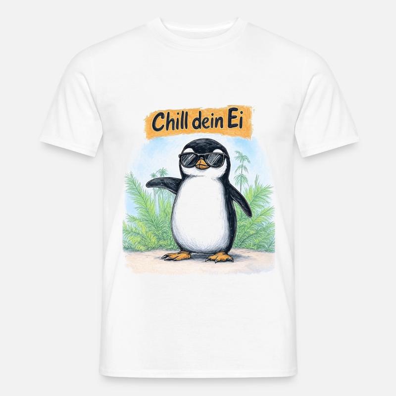 Chill dein Ei - Männer T-Shirt - Weiß