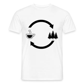 Coffee load arrows and tree - - Men's T-Shirt - white - Front - AI Model Male 178 dark (178cm)