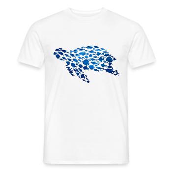 Tortue Poisson Créatures marines - T-shirt homme - blanc - Devant - AI Model Male 178 dark (178cm)