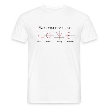 Mathematics Mathématiques Love Algebra Géométrie - T-shirt homme - blanc - Devant - AI Model Male 178 dark (178cm)