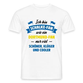 ICH BIN SCHALKE FAN | FUSSBALL | GESCHENK - Männer T-Shirt - Weiß - Vorne - AI Model Male 178 dark (178cm)