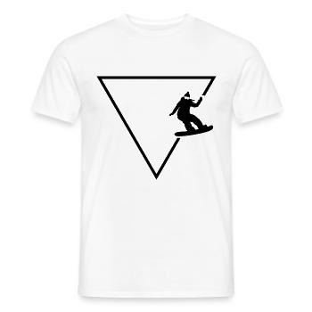 Triangle 1 and snowboarding - - Men's T-Shirt - white - Front - AI Model Male 178 dark (178cm)
