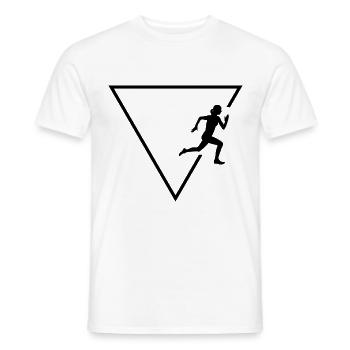 Triangle 1 and Running - - Men's T-Shirt - white - Front - AI Model Male 178 dark (178cm)