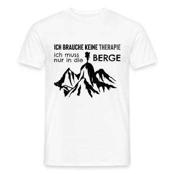 Therapie Ich Muss nur in die Berge - - Männer T-Shirt - Weiß - Vorne - AI Model Male 178 dark (178cm)