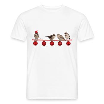 Weihnachten Vogel - Männer T-Shirt - Weiß - Vorne - AI Model Male 178 dark (178cm)