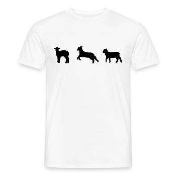 sheep, lamb - Men's T-Shirt - white - Front - AI Model Male 178 dark (178cm)
