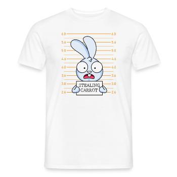 Cute rabbit - Men's T-Shirt - white - Front - AI Model Male 178 dark (178cm)