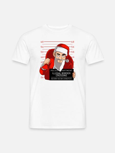 Nikolaus illegal Border Crossing - Mænd T-shirt - hvid
