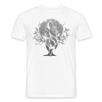 Werwolf Wolf Vollmond Geschenke - Männer T-Shirt - Weiß - Vorne - AI Model Male 178 dark (178cm)