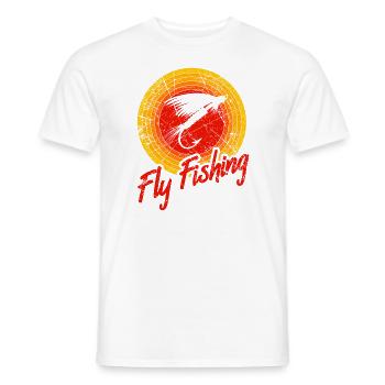 Fly fisherman Fly trout fisherman - Men's T-Shirt - white - Front - AI Model Male 178 dark (178cm)