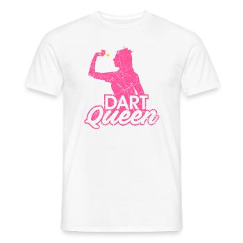 Dart Queen Dart Player Dart Queen Cadeau - T-shirt homme - blanc - Devant - AI Model Male 178 dark (178cm)