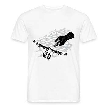 Restez avec moi - - T-shirt homme - blanc - Devant - AI Model Male 178 dark (178cm)