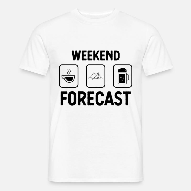 Wochenendprognose 1 - (2) - Männer T-Shirt - Weiß