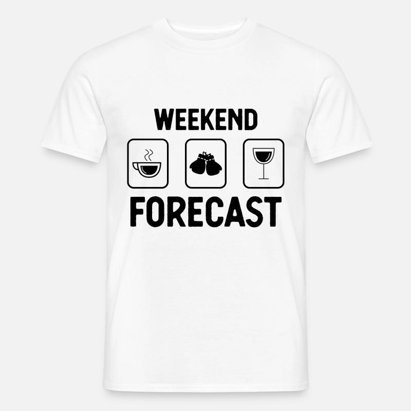 Wochenendprognose 1 - - Männer T-Shirt - Weiß