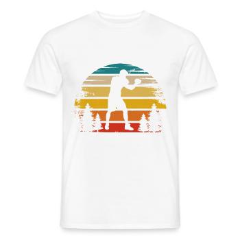 Retro Sun Boxing - Bo - Men's T-Shirt - white - Front - AI Model Male 178 dark (178cm)